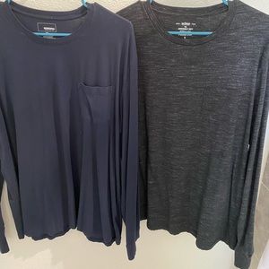 5/$25 Mens long sleeve pocket tee bundle